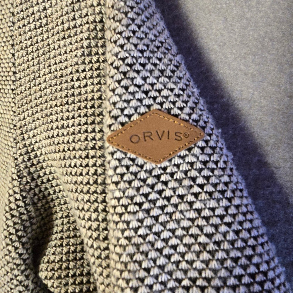 Orvis Classic Collection 1/4 Zip Pullover XXL Beige Sherpa Lined Knit Sweater - Picture 8 of 16
